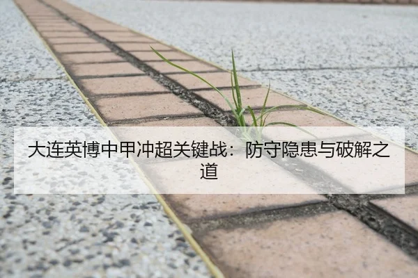 大连英博中甲冲超关键战：防守隐患与破解之道